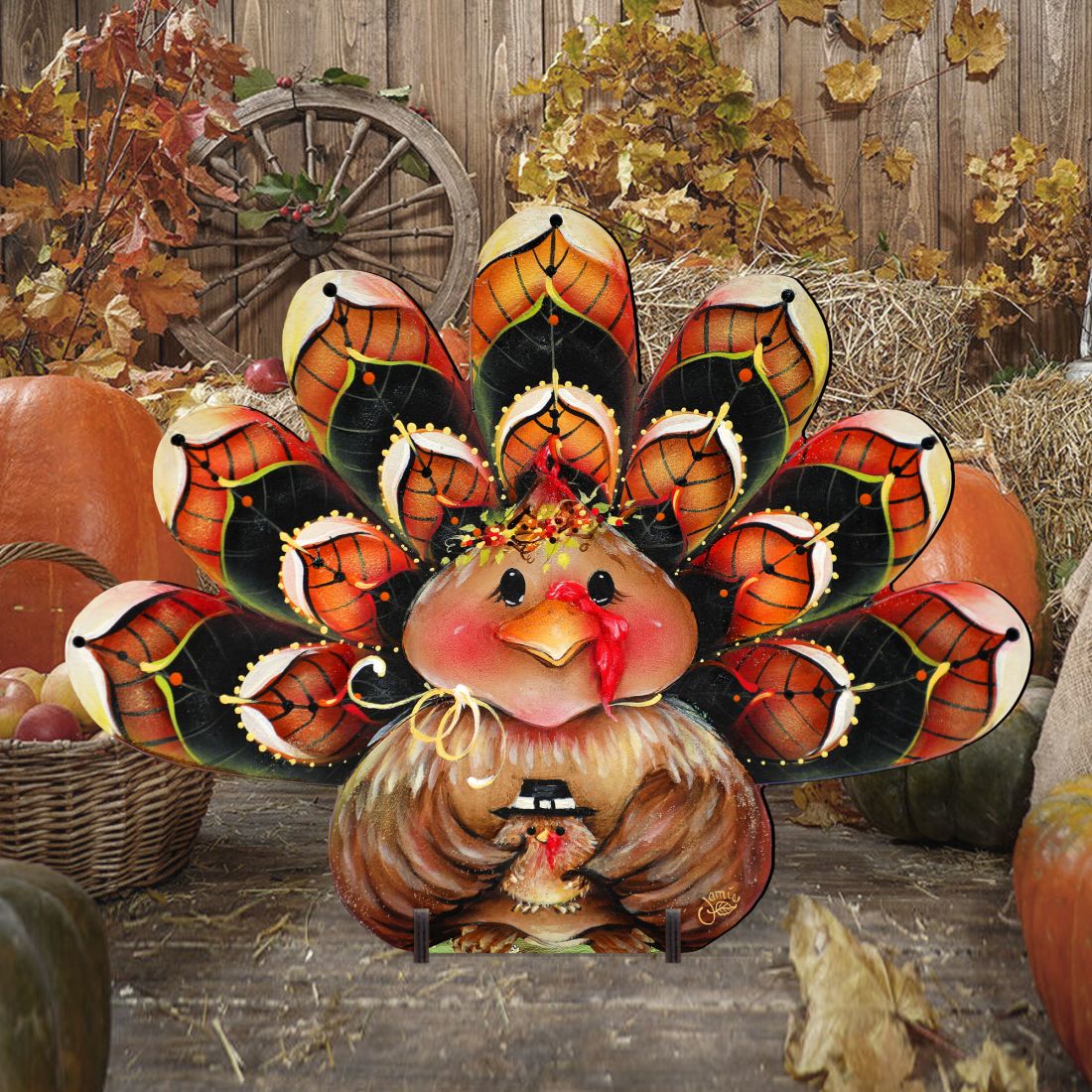 Be Thankful Turkey Sitter Halloween Outdoor Decor by Jamie Mills-Price - Thanksgiving and Halloween Decoration
