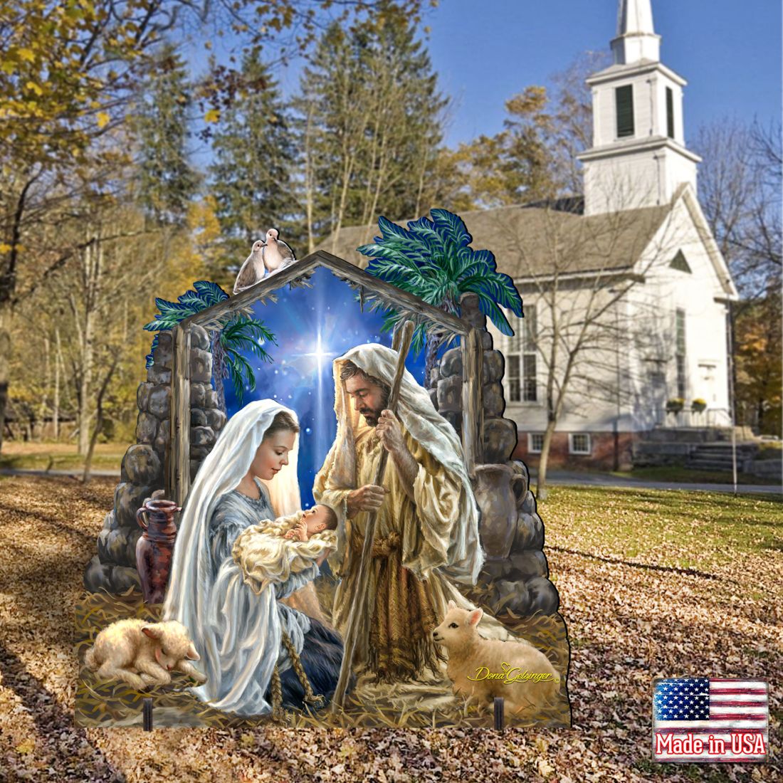 Glory to God Nativity Outdoor Decor - Nativity Holiday Decor Outdoor Decor 32" Tall