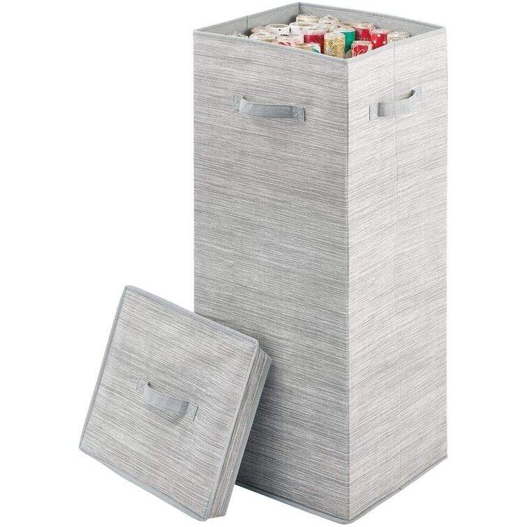 Gray Christmas Gift Wrap Storage