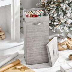 Gray Christmas Gift Wrap Storage