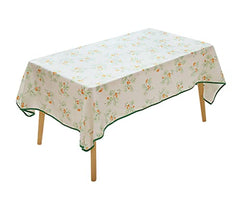 Fennco Styles Garden Floral Print Tablecloth 55" W x 55" L - Yellow Flowers Wrinkle-Free Washable Table Cover for Everyday Use, Banquets, Holidays, Indoor Outdoor Events and Special Occasions
