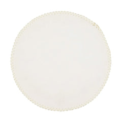 Fennco Styles Christmas Collection Embroidered Design Placemats 14" Round, Set of 4 - Festive Table Mats for Christmas, Winter Holidays, Home Décor, Banquet, Family Gathering, Special Occasion