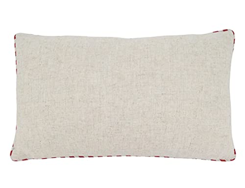 Fennco Styles Santa Truck & Trailer Decorative Throw Pillow 14" W x 24" L – Multicolored Rectangular Cushion for Christmas, Holiday, Couch, Sofa, Bedroom, Office Décor and Special Occasion