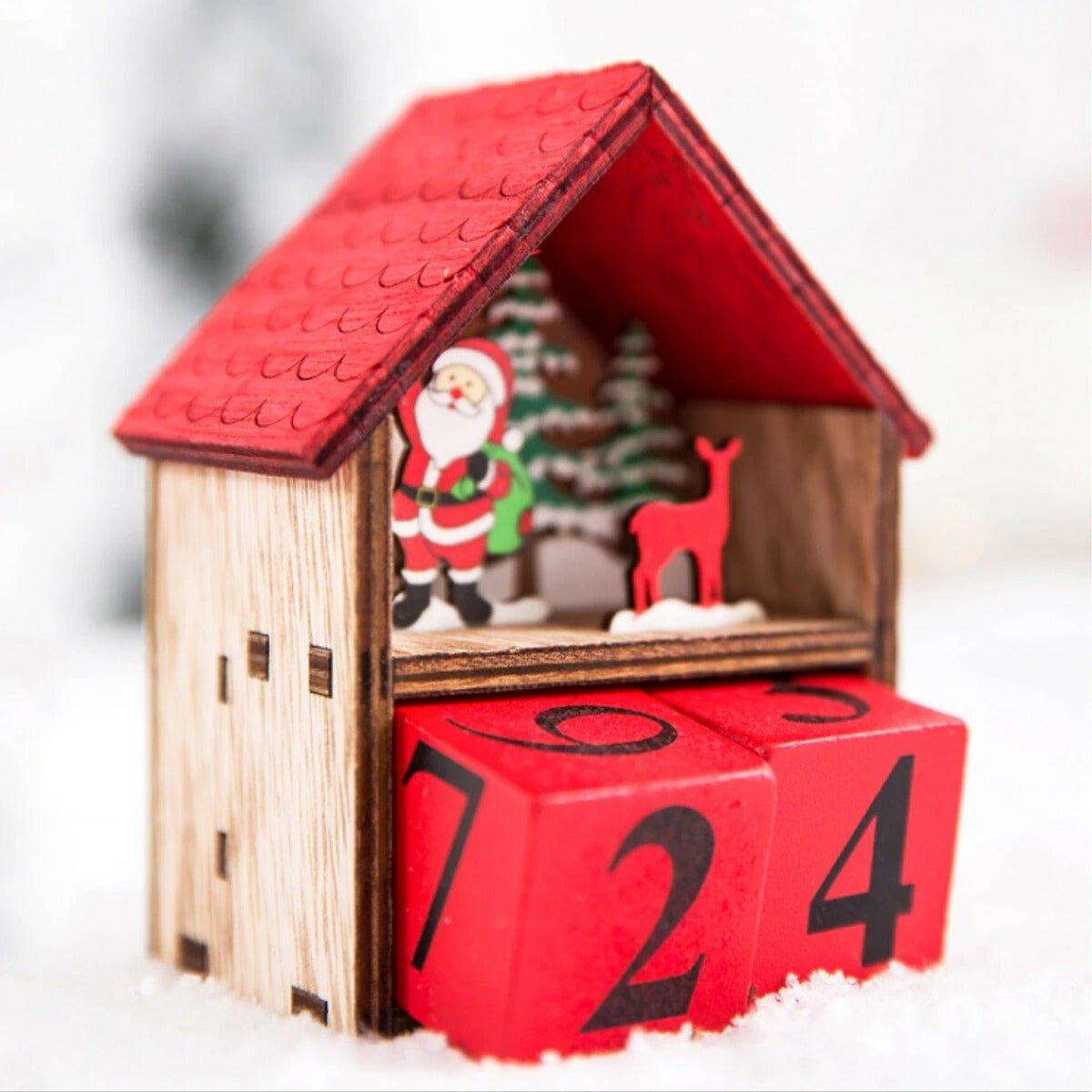 LED Wooden House Christmas Advent Calendar