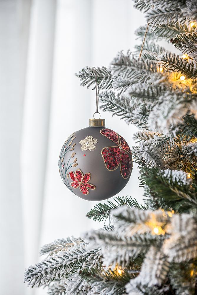 Pearl Silver Glass Decorative Hanging Ball Christmas Ornaments – Set Options