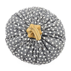 Pumpkin Ornament Decor For Holiday Harvest Festival Fall Festival & Thanksgiving (Set of 3) - White / Gray