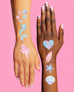 Pearlescent Mermaid Tats - 52 temporary tattoos