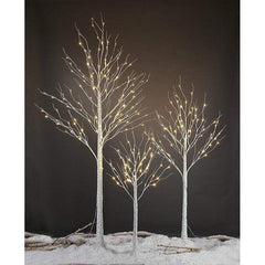 3-Piece Birch Trees with LED Set