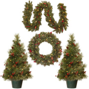Mini Artificial Christmas Tree with Clear Lights