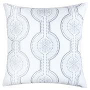 Holiday Throw Pillow with Snowflake Embroidery - 20x20 Inch