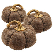 Pumpkin Ornament Decor For Holiday Harvest Festival Fall Festival & Thanksgiving (Set of 3)