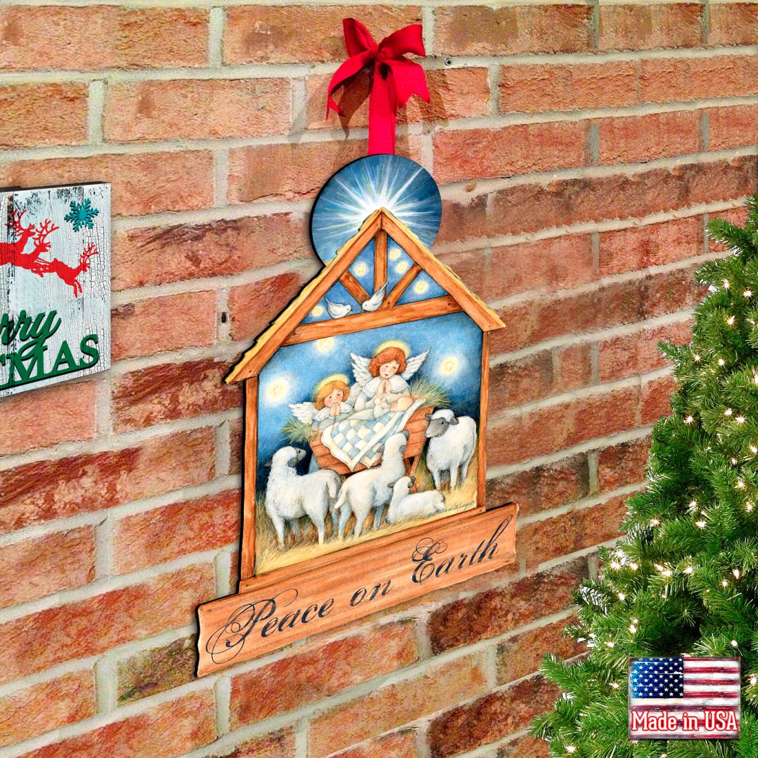 Angels Nativity Wall and Door Decor by Susan Winget - Nativity Holiday Decor