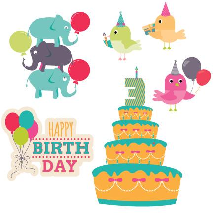 Happy 3rd Birthday Yard Card 6 pc set