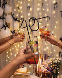 40 XL Straw - matte black straw