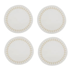 Fennco Styles Christmas Collection Embroidered Design Placemats 14" Round, Set of 4 - Festive Table Mats for Christmas, Winter Holidays, Home Décor, Banquet, Family Gathering, Special Occasion