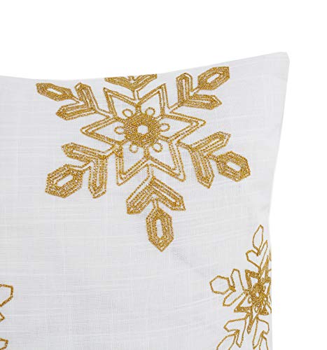 Fennco Styles Holiday Nivalis Collection Snowflake Design Christmas Decorative Throw Pillow - 3 Colors