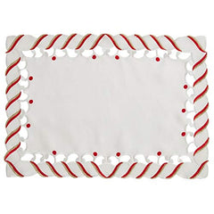 Fennco Styles Christmas Candy Cane Design Tablecloth - Holiday Table Cover for Home Décor, Banquets, Family Gathering and Special Occasion