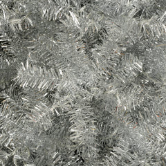 6FT Silver Pre-Lit Artificial Christmas Tree with 300 LED Lights - Silver