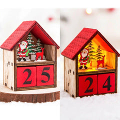 LED Wooden House Christmas Advent Calendar