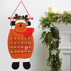 Santa Claus Shaped Advent Calendar Craft