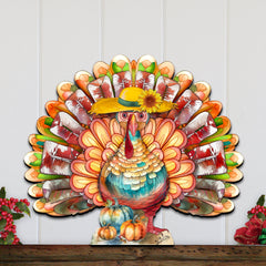 Thanksgiving Turkey Holiday Door Decor  by G. Debrekht - Thanksgiving Halloween Decor  - 8611055H
