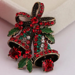 Vintage-Style Christmas Bell Brooch
