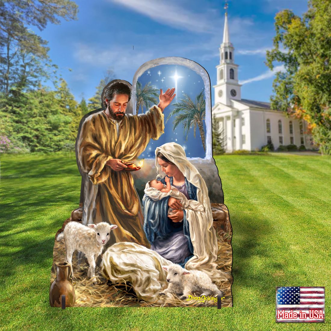 Glory to God Nativity Outdoor Decor - Nativity Holiday Decor