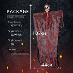 Halloween Haunted House Porch Yard Dress Up Scary Spider Web Cotton Suit Scary Hanging Ghost Decoration Blood Veil Little Hanging Ghost