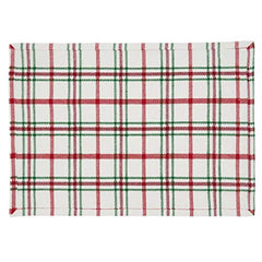 Fennco Styles Holiday Plaid Design 100% Cotton Table Runner 13" W x 72" L - Red Green Table Cover for Home, Dining Table Decor, Banquet, Christmas and Special Event