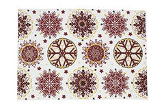 Fennco Styles Holiday Decor Red Snowflake Print Tablecloth