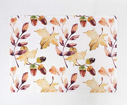 Fennco Styles Cottage Watercolor Acorn Leaves 16 x 72 Inch Table Runner – Multicolor Table Runner for Thanksgiving Dinner, Family Gathering, Special Event
