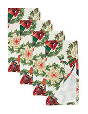 Fennco Styles Nutcracker Holiday Tablecloth 65" W X 84" L - Red & Green Solider Print Festive Table Cover for Christmas Décor, Dining Room, Banquet, Family Gathering and Special Events