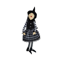 Halloween Sitting Witch Decor - Black