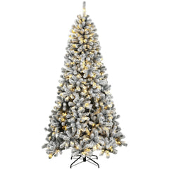 6 ft Pre-Lit Snow-Flocked Northern Pine Christmas Tree