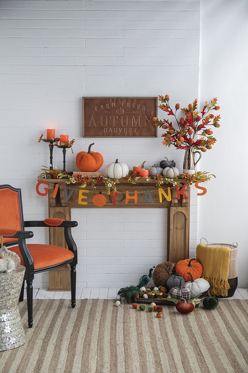 Knite Pumpkin Ornament Decor for Holiday Harvest – Gray or Dark Gray