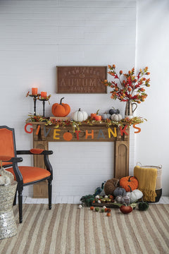 Knite Pumpkin Ornament Decor for Holiday Harvest – Gray or Dark Gray