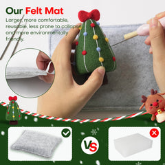 Christmas Tree Bells Reindeer and Snowman Needle Felting Kit by Wizardi F07N8-Z-11