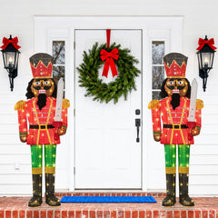 5 FT Lighted Christmas Nutcracker with Glitter Sword for Outdoor