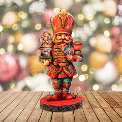 Enchanting Clara and Nutcracker Prince Limited Edition Wooden Figurine by G. Debrekht - Centerpiece for Christmas Decor - 89316