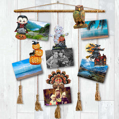 Happy Halloween Clip-On Eco Wood Decorative Ornaments Set of 6 by Jamie Mills-Price and G. Debrekht - Halloween Decor - 8090135C-S6