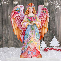 Pink Floral Angel Outdoor Decor by G. Debrekht - Nativity Holiday Decor - 8611023F
