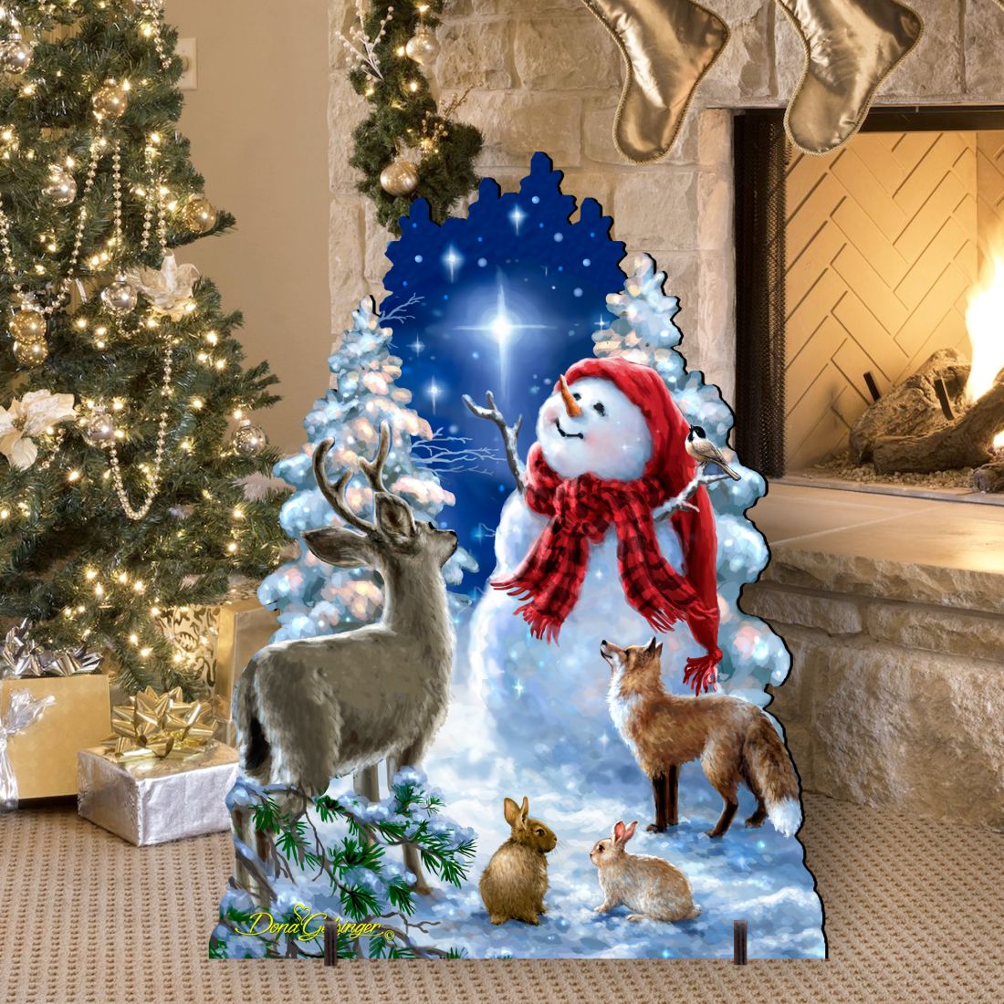 Heaven Wildlife Snowman Frosty Friends Outdoor - Christmas Decor