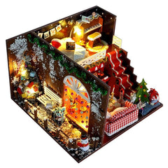 DIY Miniature Dollhouse Kit with LED Lights
