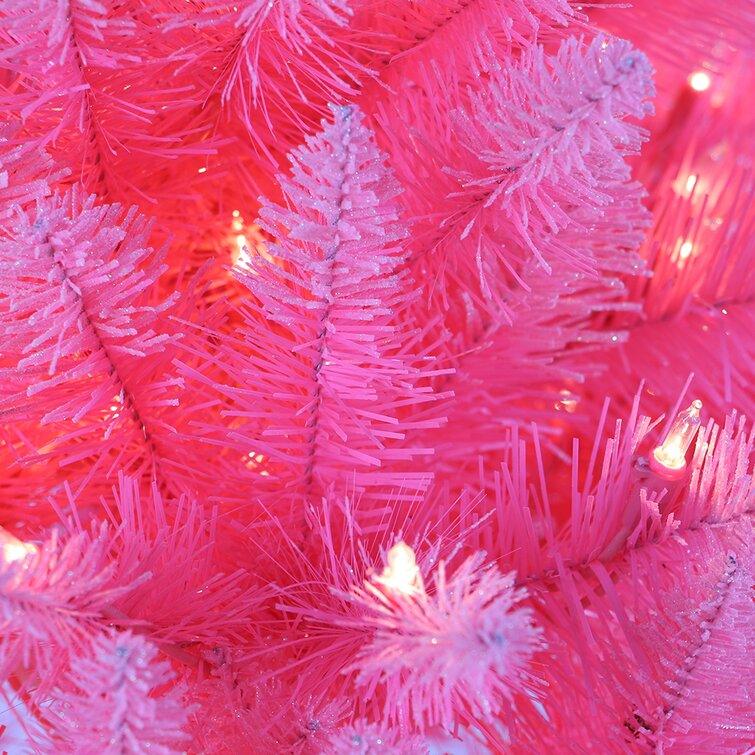 Pink Spruce Artificial Christmas Tree with 300 LEDs