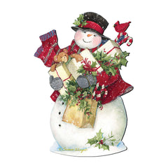 Dark Night Presents Santa Door Decor by Susan Winget - Christmas Santa and Snowman Decor