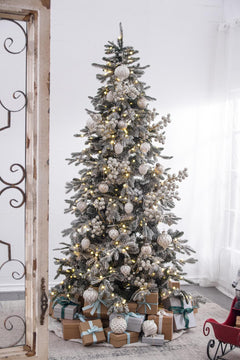Glass Decorative Hanging Ball Christmas Tree Ornaments - White (Set of 12)