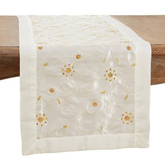 Fennco Styles Elegant Sequined & Embroidered Christmas Table Runner
