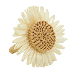 Fennco Styles Handmade Flower Design Decorative Napkin Rings, Set of 4 - White Floral Napkin Holders for Dining Table, Banquet, Spring and Summer Décor and Special Event