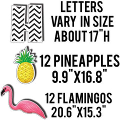 Happy Birthday Flamingo & Pineapple Party Yard Decorations