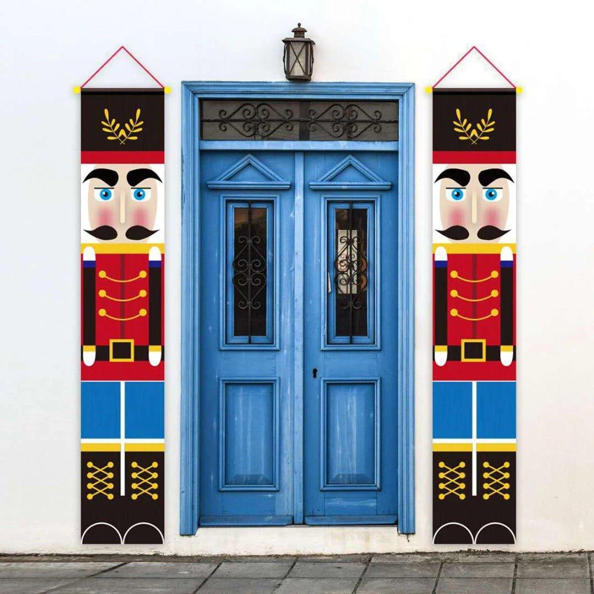 Nutcracker Soldier Christmas Door Banner